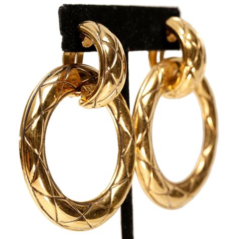 chanel ohrringe creolen|chanel ring earrings.